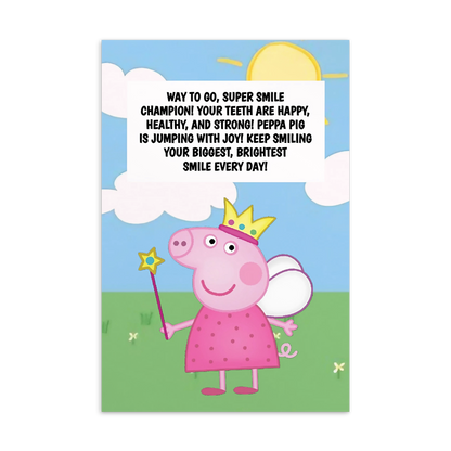 Peppa Pig | Dental Motivational & Reward Cards- Way To Go, Super Smile Champion!
