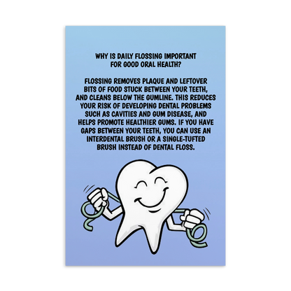 Oral Hygiene Cards-  Why Is Daily Flossing Important For Good Oral Health?