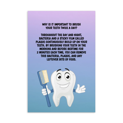 Oral Hygiene Cards- Why Is It Important To Brush Your Teeth Twice A Day?