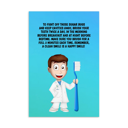 Oral Hygiene Cards-  To Fight Off Those Sugar Bugs And Keep Cavities Away