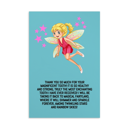 Tooth Fairy Thank You Cards-  Thank You So Much For Your Magnificent Tooth!