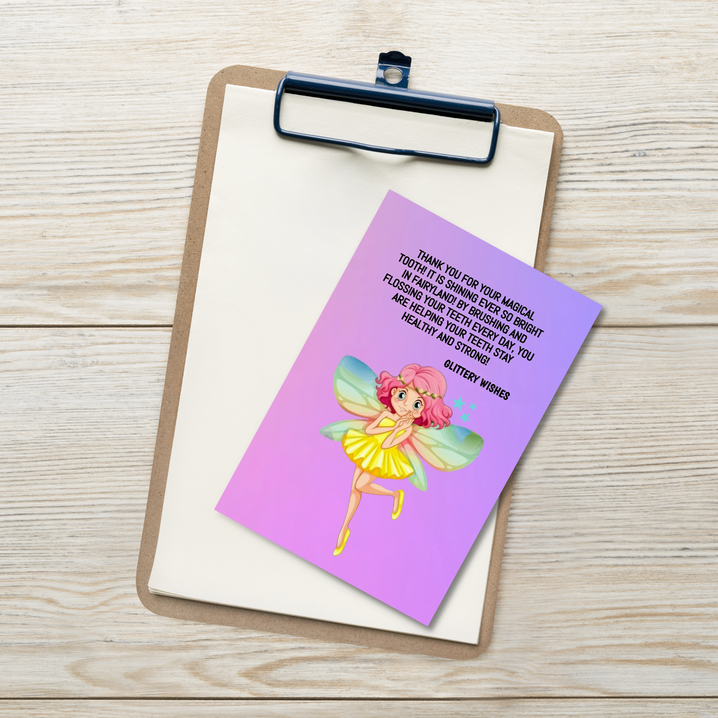 Tooth Fairy Thank You Cards-  Thank You For Your Magical Tooth!