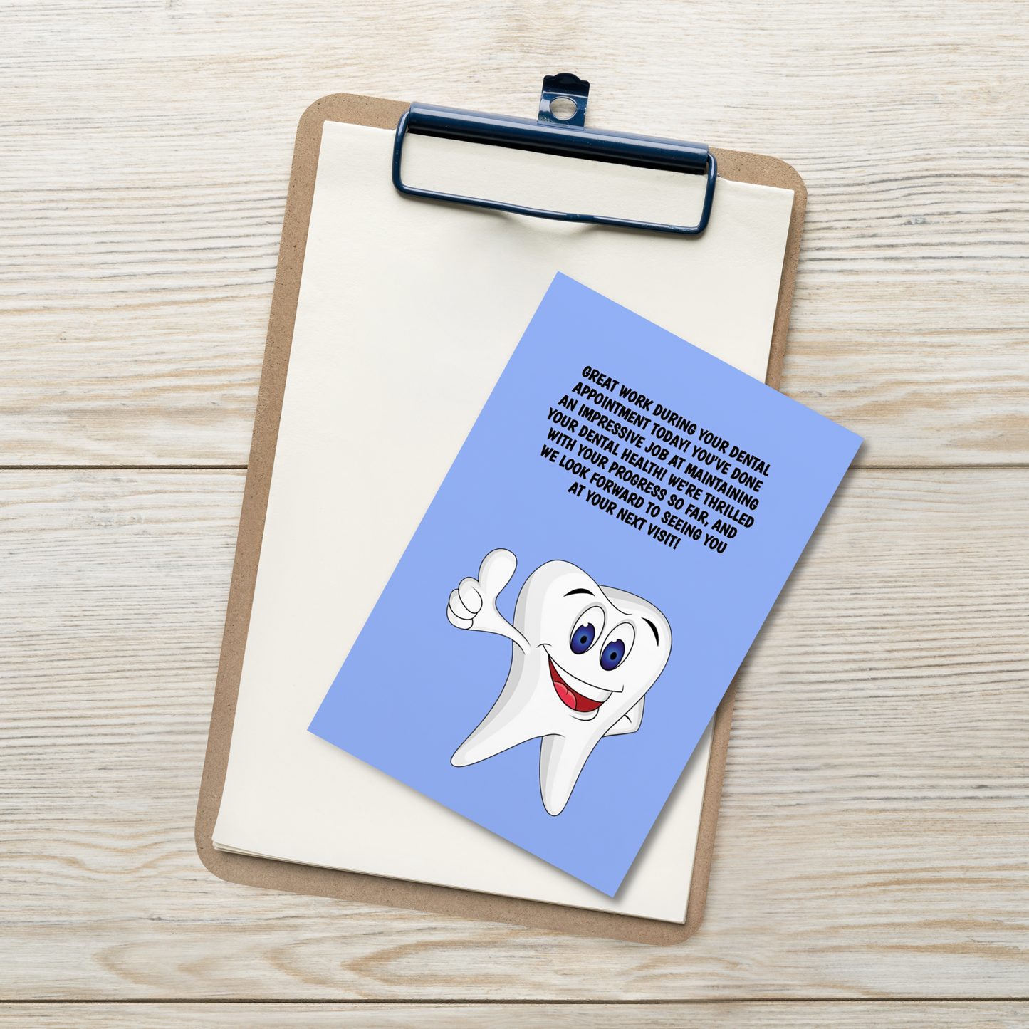 Dental Motivational & Reward Cards- Excellent Work During Your Dental Appointment Today! You've Done An Impressive Job Maintaining Your Dental Health!