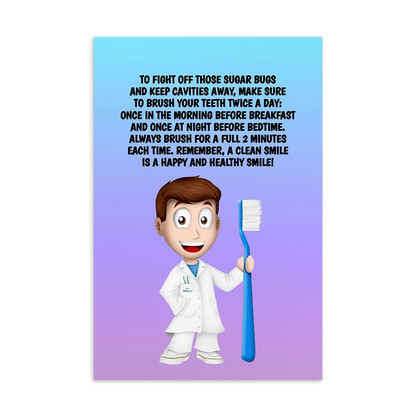 Oral Hygiene Cards-  To Fight Off Those Sugar Bugs And Keep Cavities Away