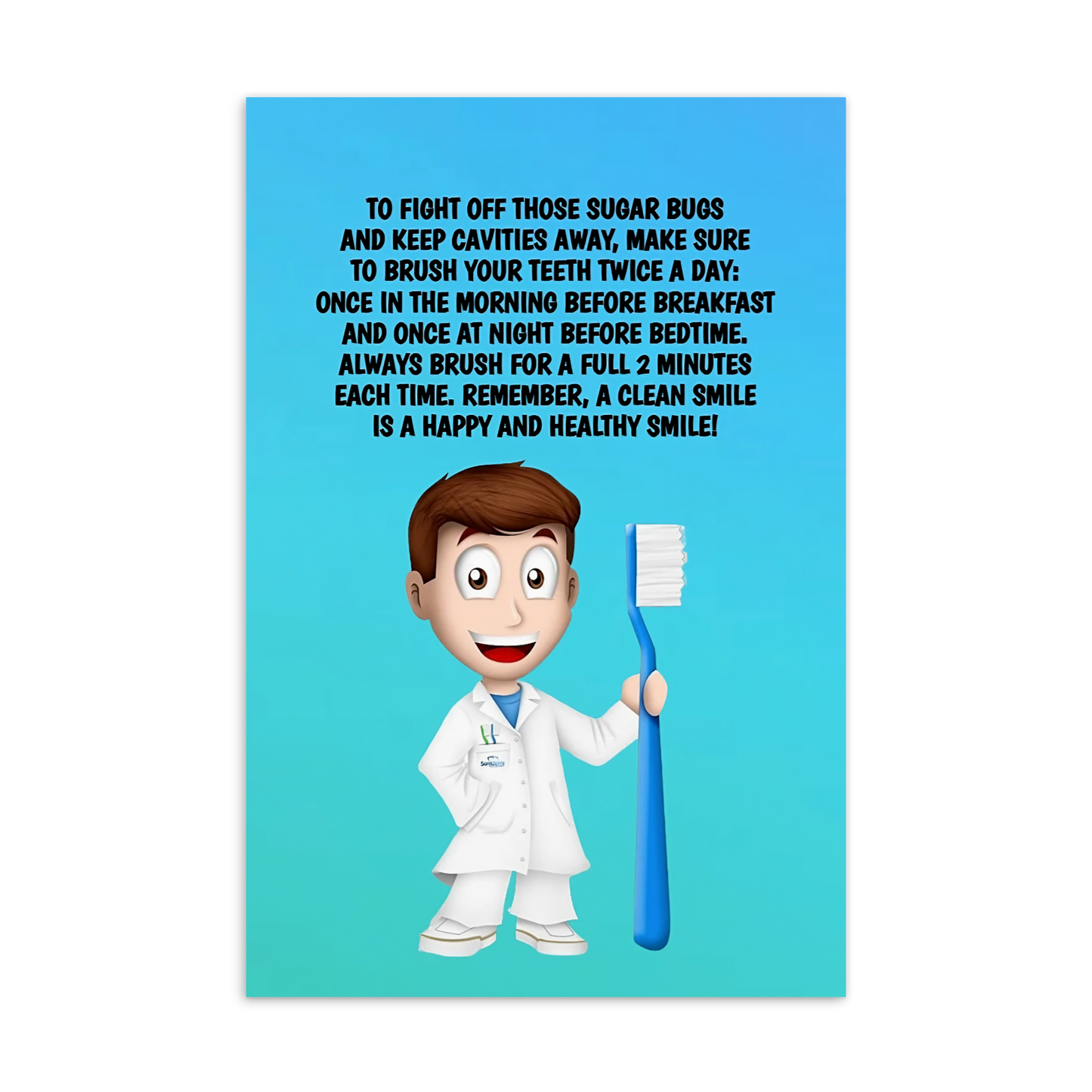 Oral Hygiene Cards-  To Fight Off Those Sugar Bugs And Keep Cavities Away