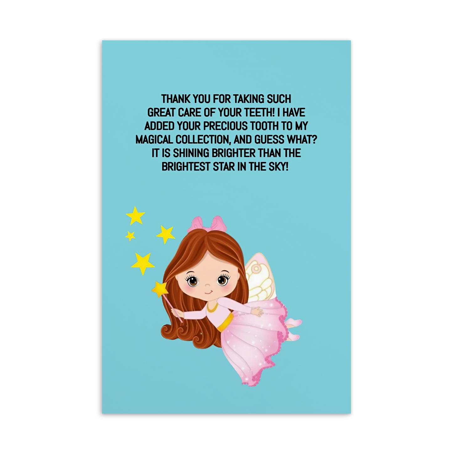 Tooth Fairy Thank You Cards- Thank You For Taking Such Great Care Of Your Teeth!