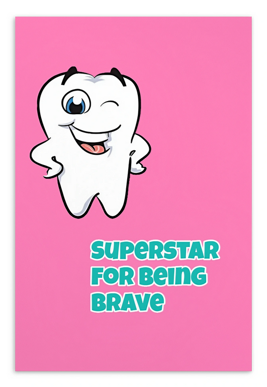 Dental Motivational & Reward Cards- Superstar For Being Brave