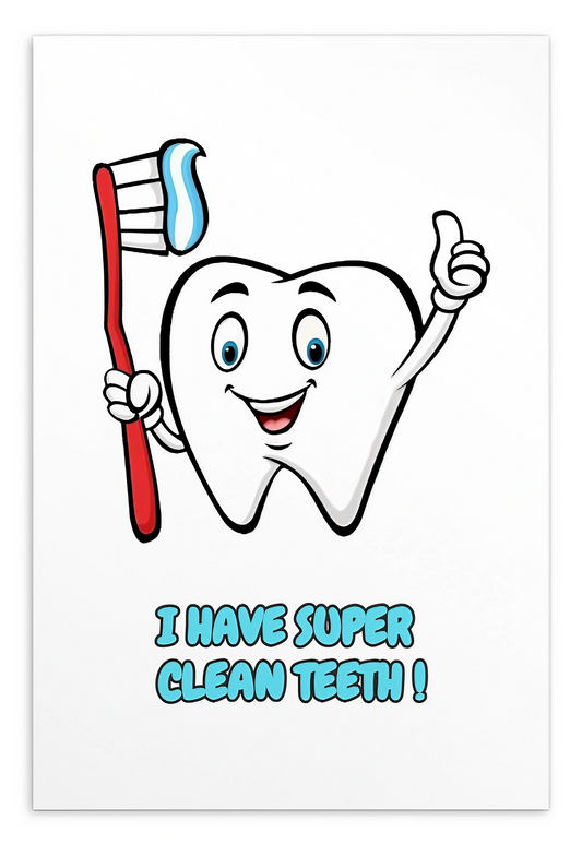 Dental Motivational & Reward Cards- I Have Super Clean Teeth!