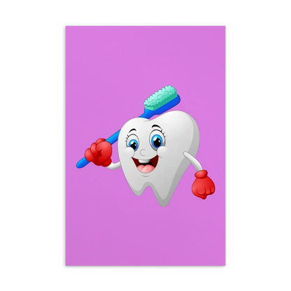 Dental Motivational & Reward Cards- Tooth Wearing Gloves And Holding A Toothbrush