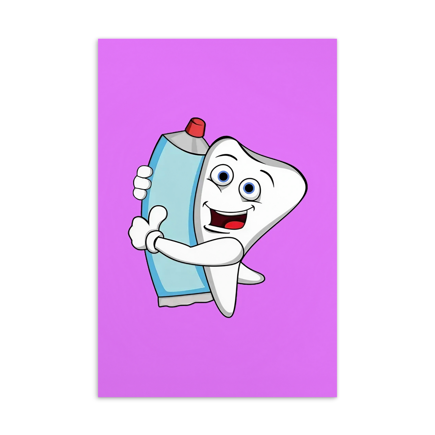 Dental Motivational & Reward Cards- Tooth Hugging A Toothpaste Tube