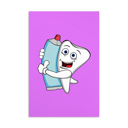 Dental Motivational & Reward Cards- Tooth Hugging A Toothpaste Tube