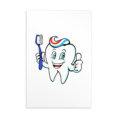 Dental Motivational & Reward Cards- Tooth With Aquafresh Toothpaste Hair