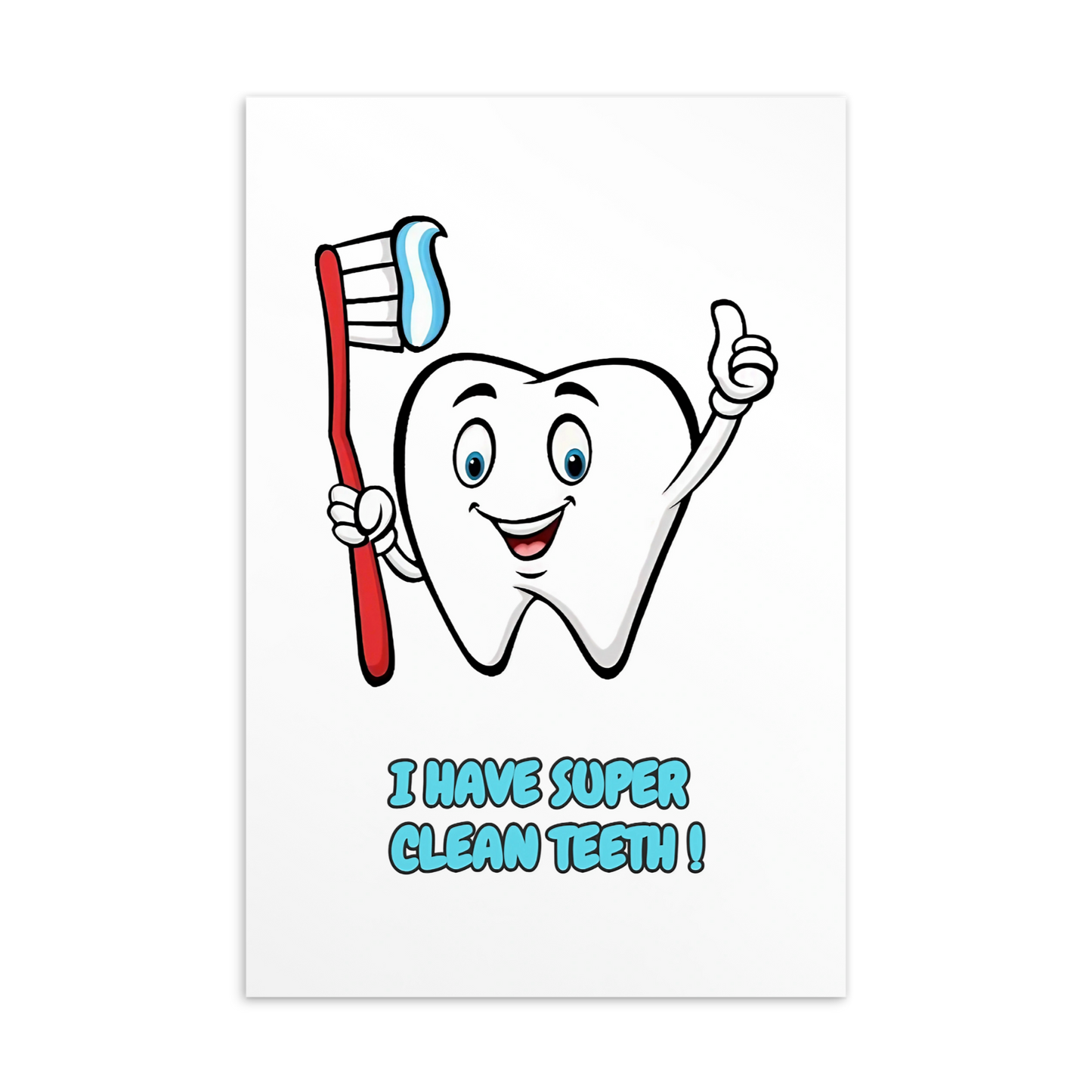 Dental Motivational & Reward Cards- I Have Super Clean Teeth!