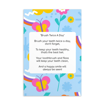 Toothbrushing Song Cards- Brush Twice A Day