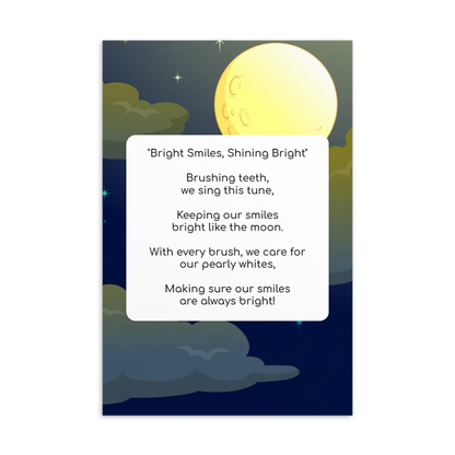 Toothbrushing Song Cards- Bright Smiles Shining Bright
