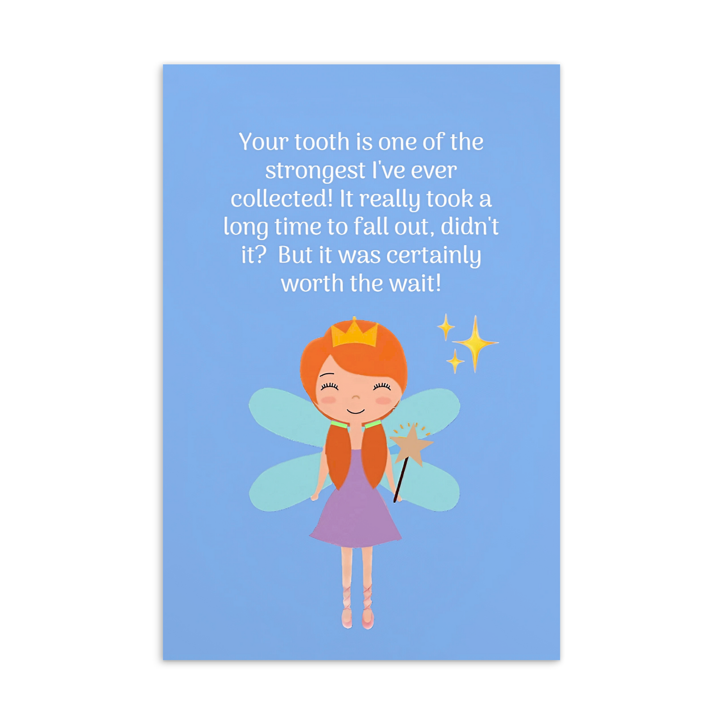 Tooth Fairy Thank You Cards-  Your Tooth Is One Of The Strongest I've Ever Collected!