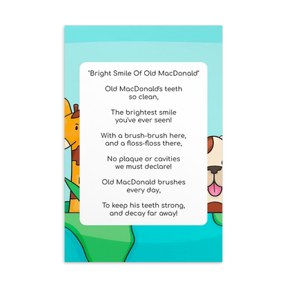 Toothbrushing Song Cards- Bright Smile Of Old MacDonald