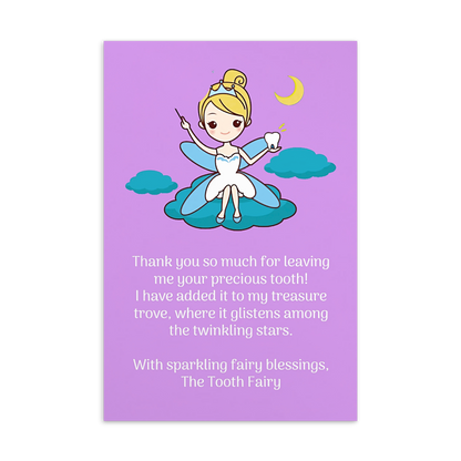 Tooth Fairy Thank You Cards- Thank You So Much For Leaving Me Your Precious Tooth!
