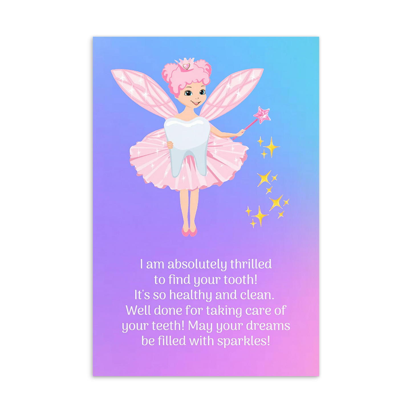 Tooth Fairy Thank You Cards-  I Am Absolutely Thrilled To Find Your Tooth!