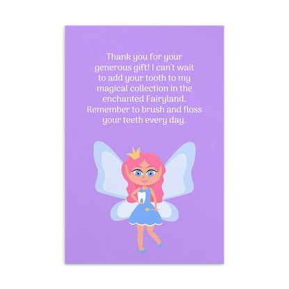 Tooth Fairy Thank You Cards- Thank You For Your Generous Gift!