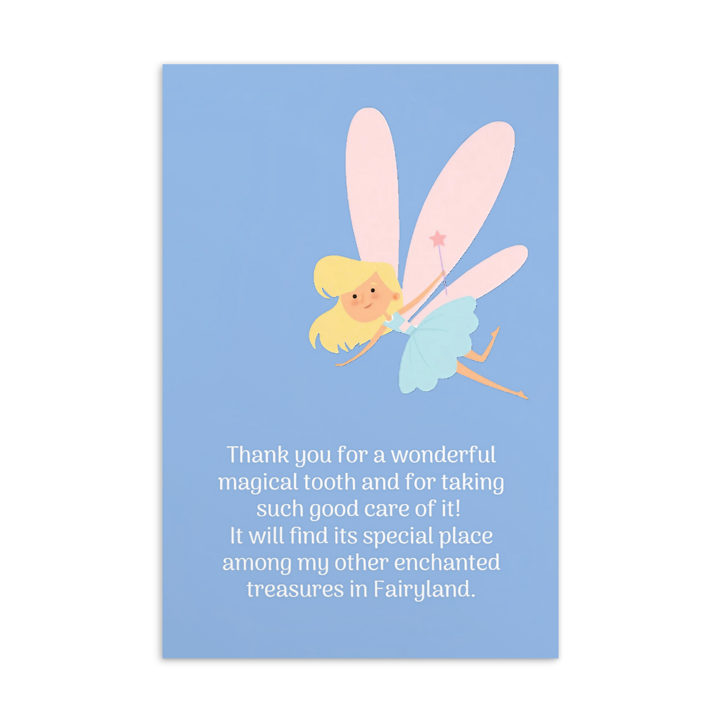 Tooth Fairy Thank You Cards- Thank You For A Wonderful Tooth