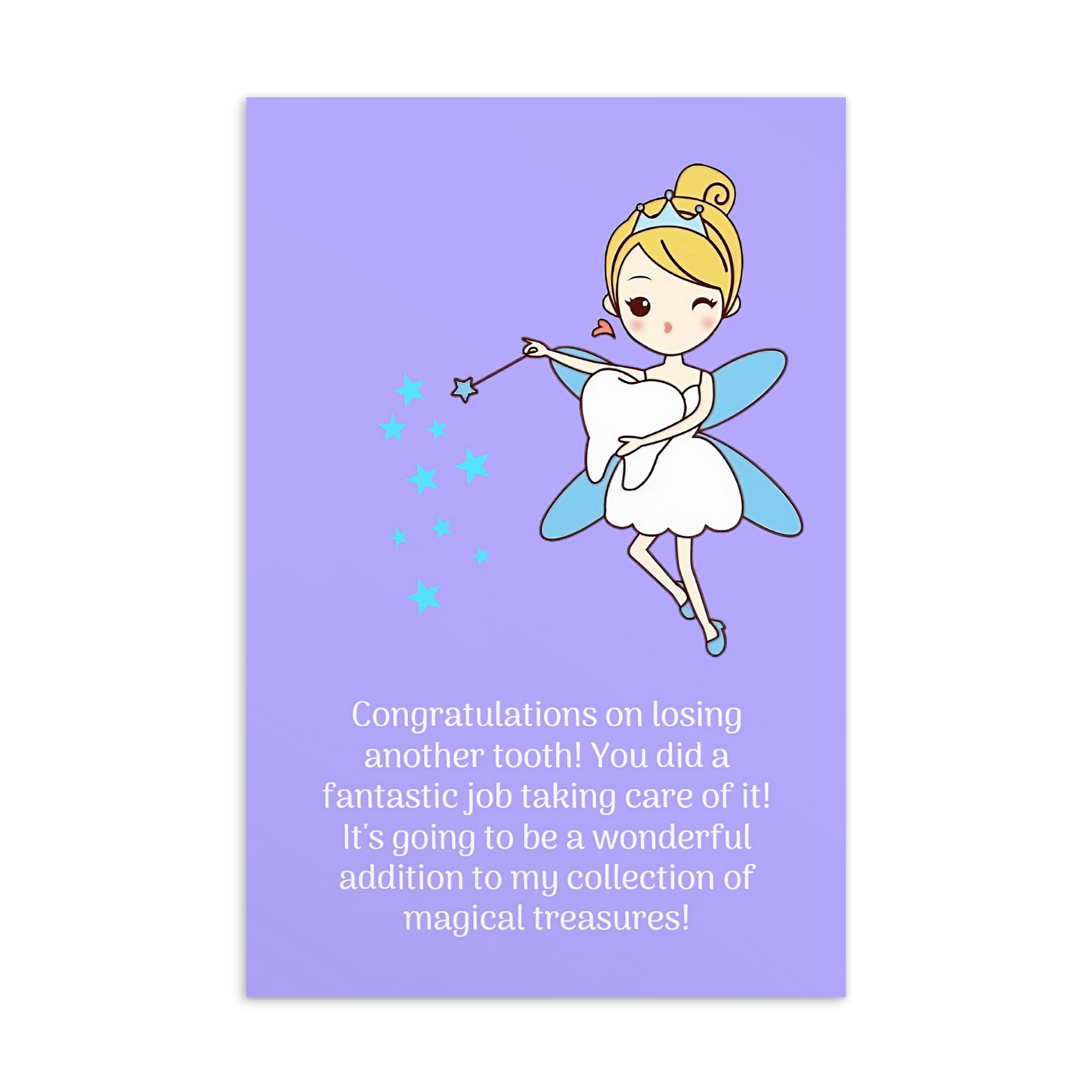 Tooth Fairy Thank You Cards- Congratultions On Losing Another Tooth!