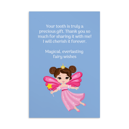 Tooth Fairy Thank You Cards- Your Tooth Is Truly A Precious Gift. Thank You For Sharing It With Me