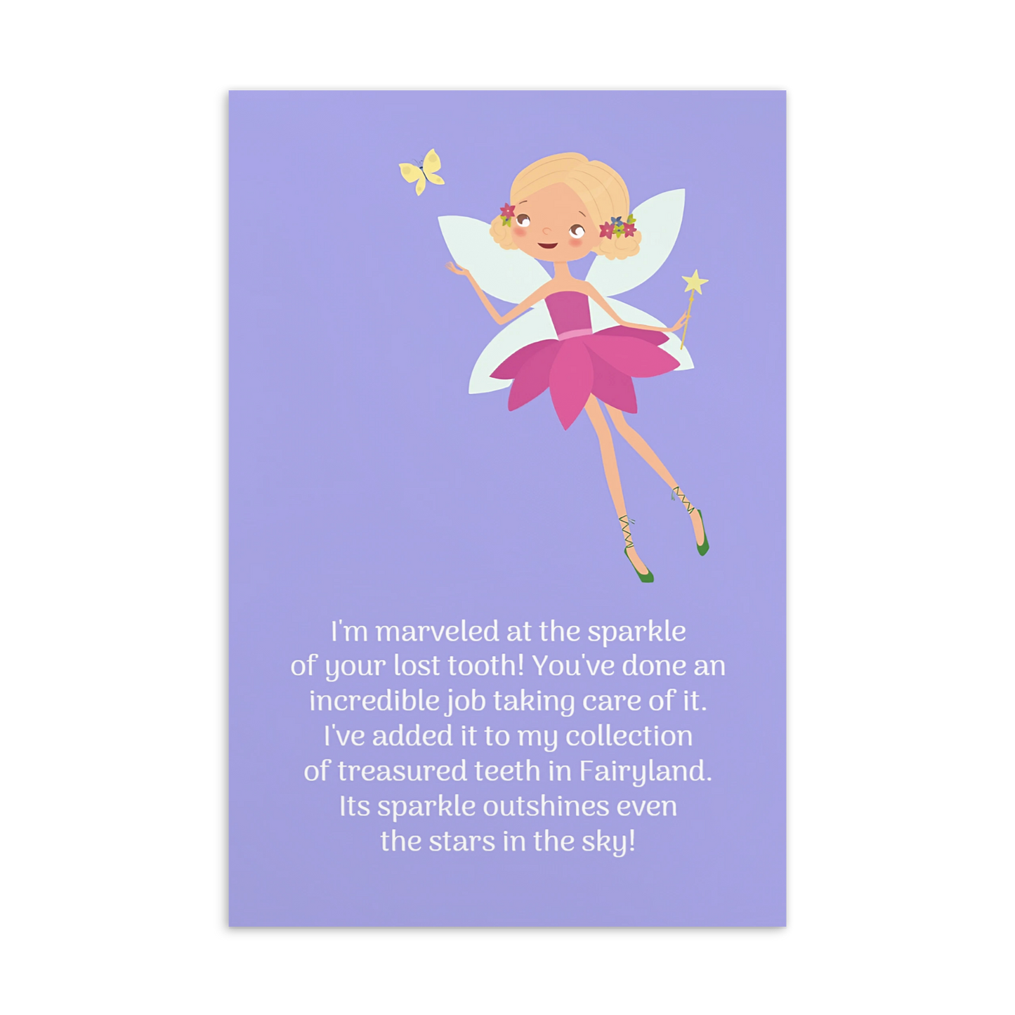 Tooth Fairy Thank You Cards-  I'm Marveled At The Sparkle Of Your Lost Tooth!